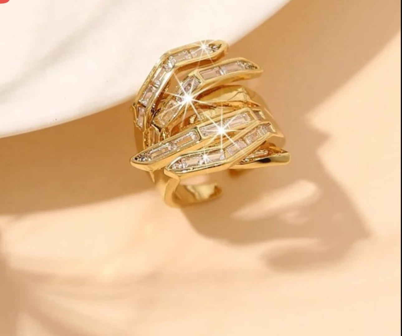 Criss Cross Ring-Gold