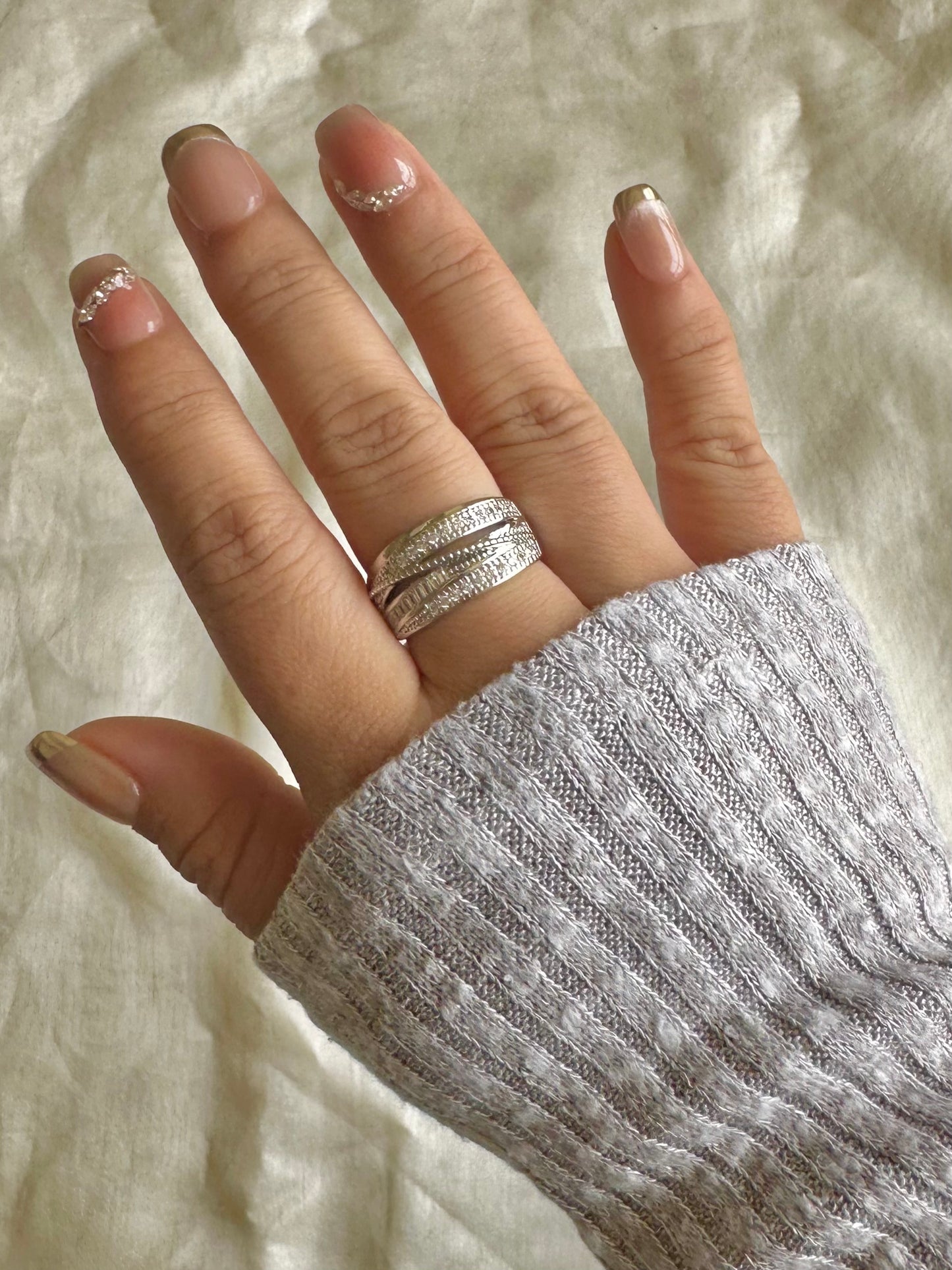 Silver Layered Ring