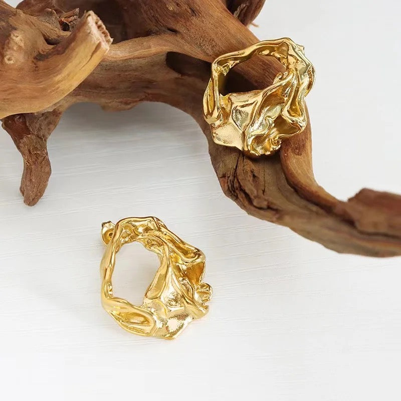 Uneven Circular Earrings