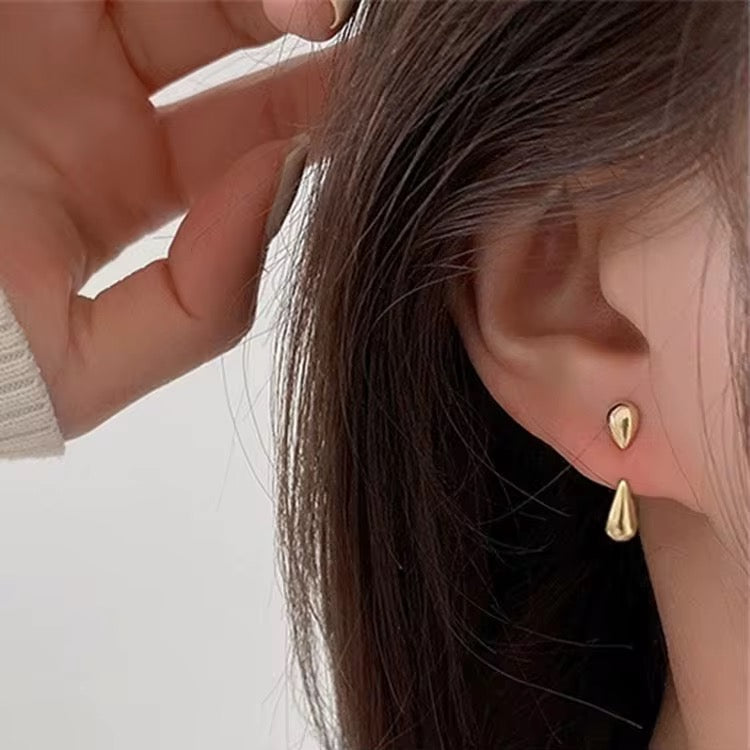 Exclamation Floating Earrings-Gold