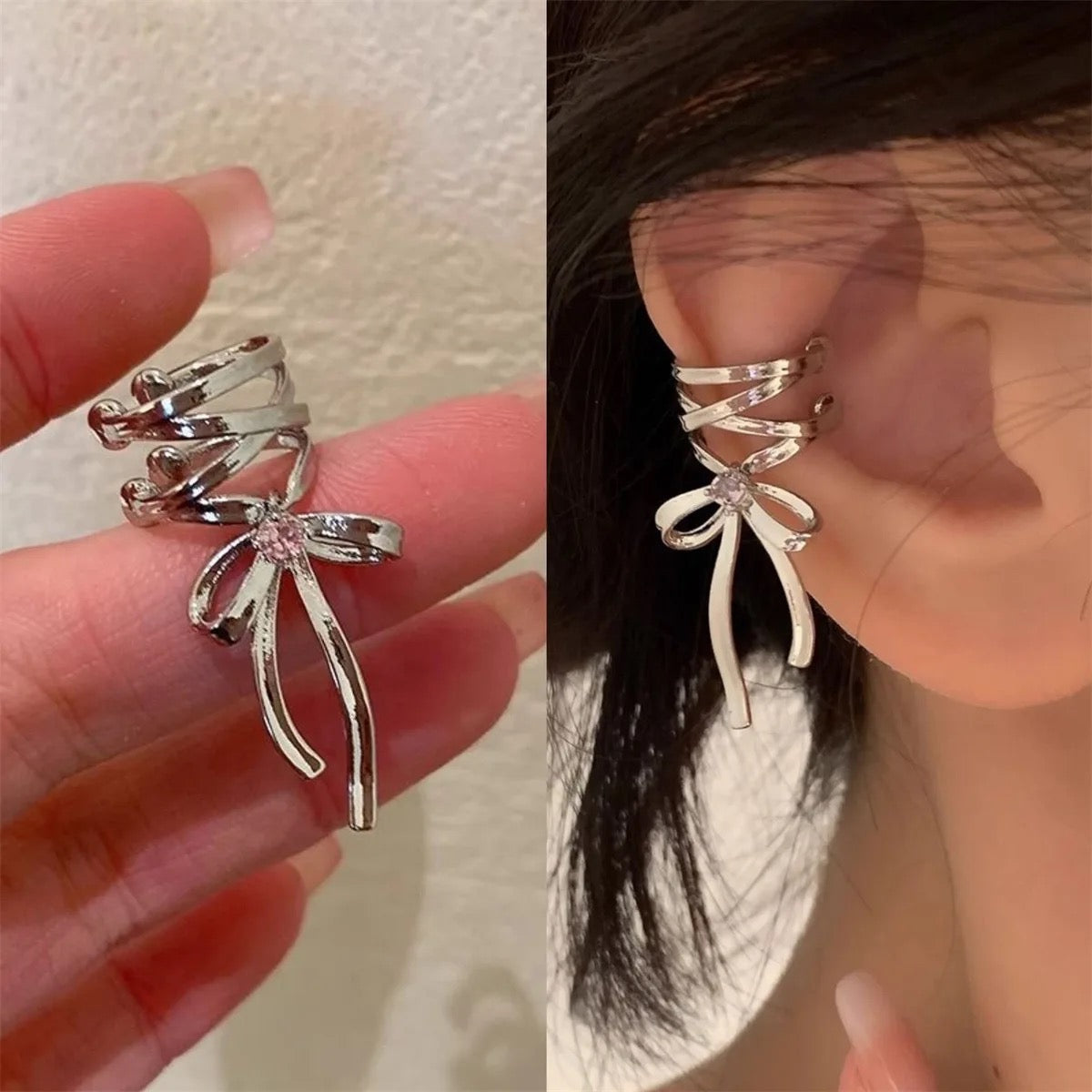 Bow Ear Cuffs Single Piece- 2 Styles