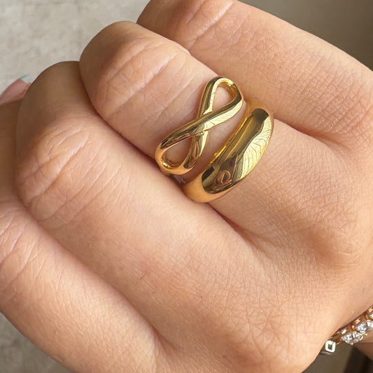Infinity Layered Stainless Steel Ring