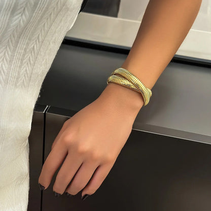 Double Cobra Intertwined Bracelet