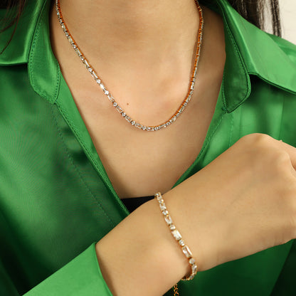 Baguette Premium Tennis Necklace