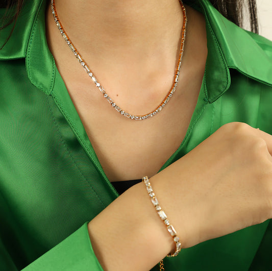 Baguette Premium Tennis Necklace