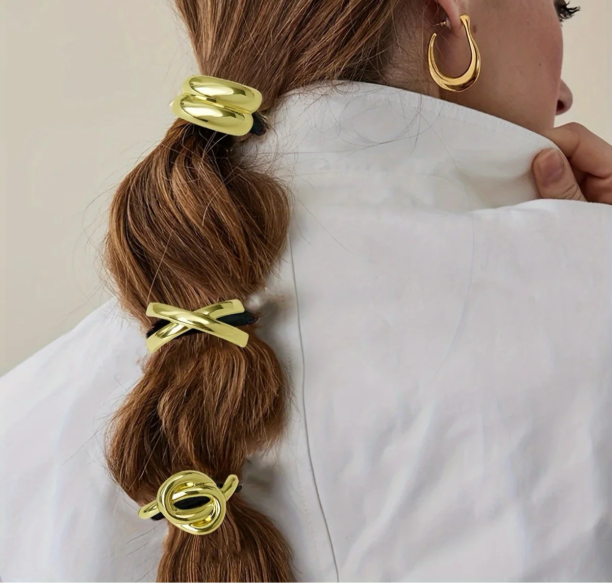 SS Medium Gold Hair Ties-2 Styles