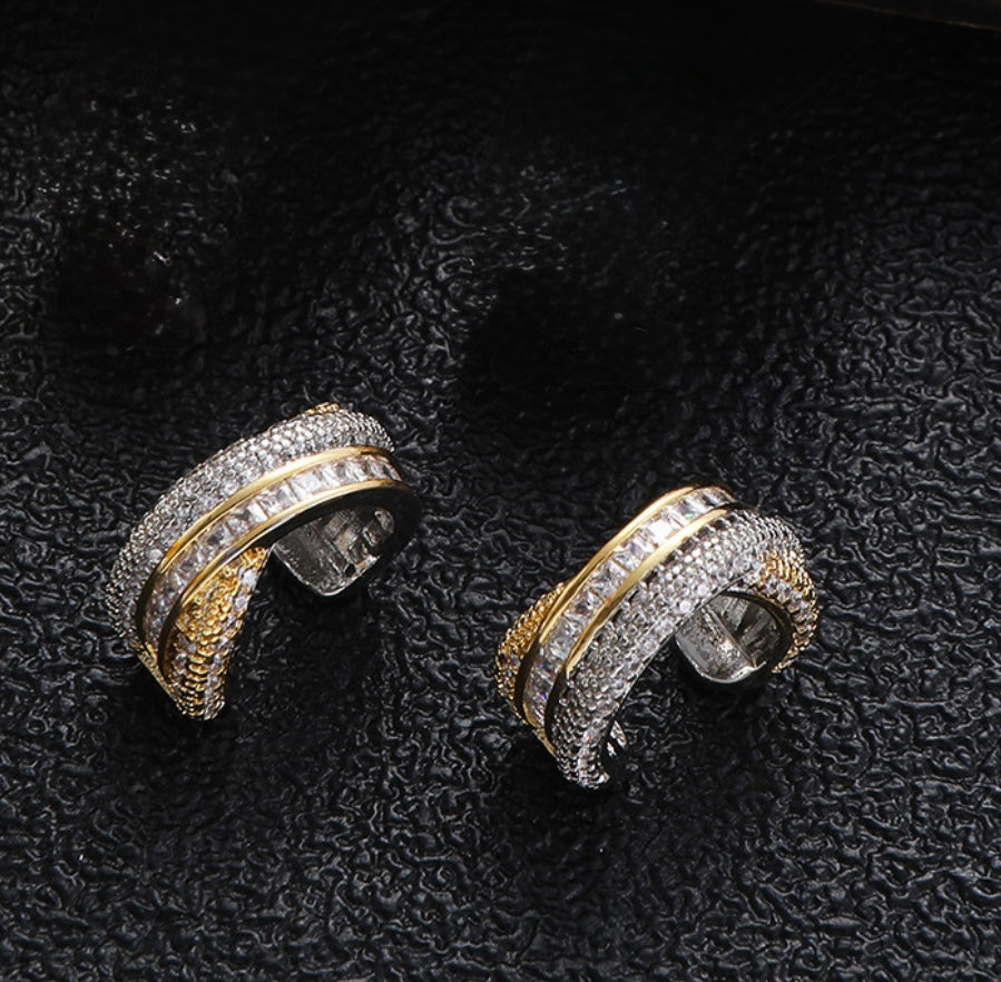 Luxe Eternity Wrap Earrings and Cuffe Set