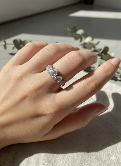 Flat Crown Ring-Silver