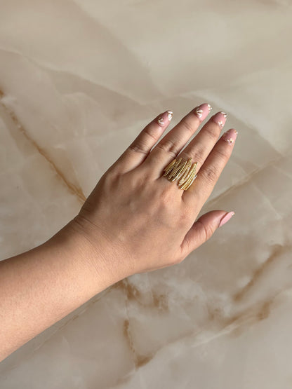 Stylish Gold Thorn Ring-Adjustable Gold & Silver
