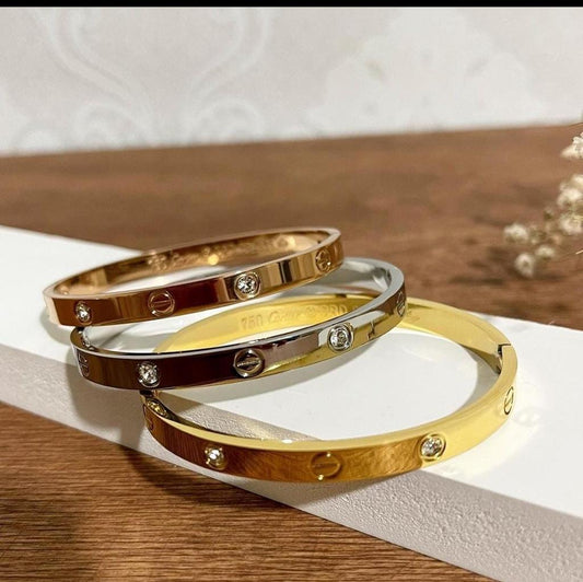 Diamond Band SS Bracelets-3 Types