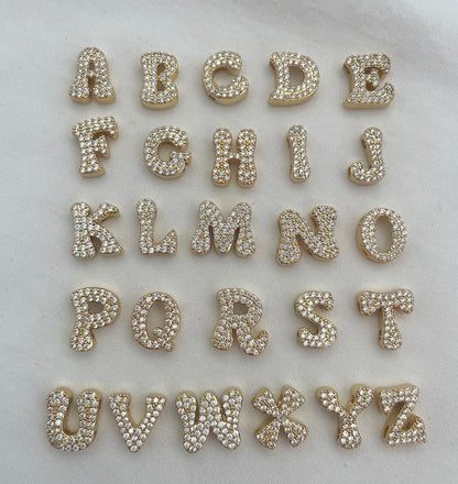 Studded Alphabet Name Necklace-customised OR Single Alphabet