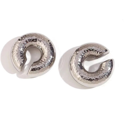 Beaten Chunky Ear Cuff/ Earrings-Gold Single piece