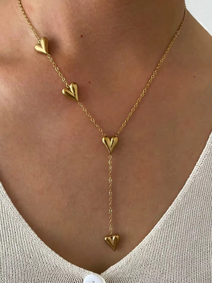 4 Tiny Hearts Petite Necklace