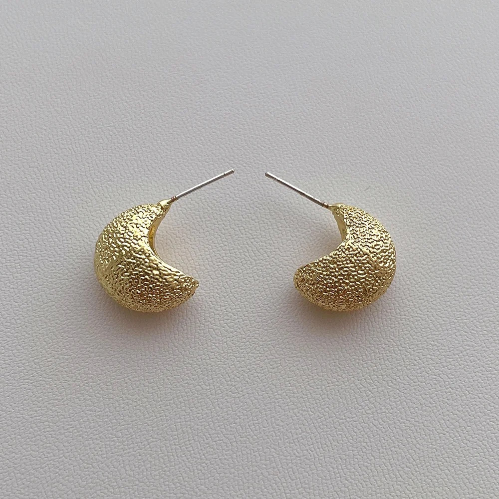 Mini Rustic Drop Earrings-Gold & Silver