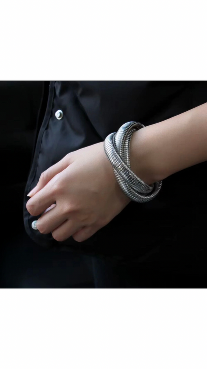 Double Cobra Intertwined Bracelet