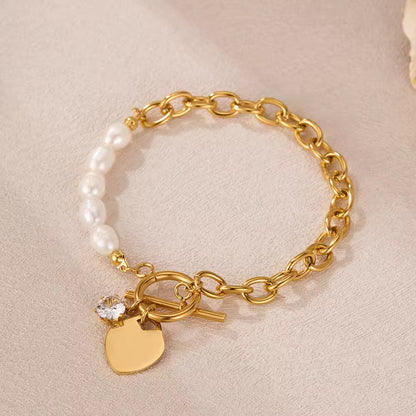 Pearl Heart Bracelet
