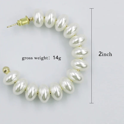 Large Pearl Hoops