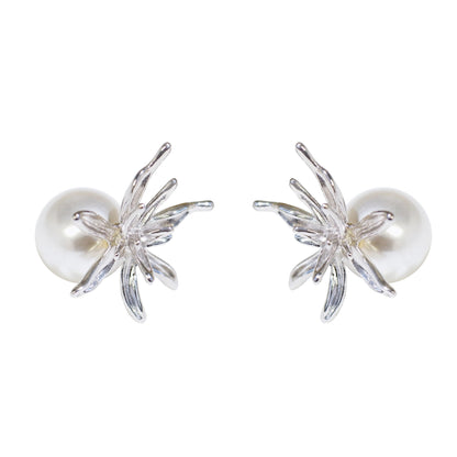 Wild Lily Pearl Sandwich  Earrings
