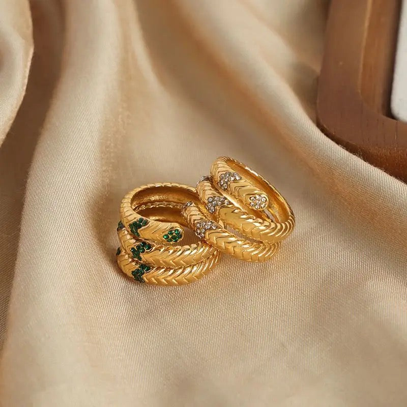Studded Rope Statement Ring