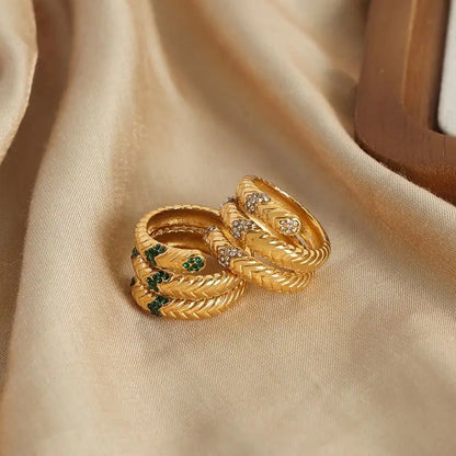 Studded Rope Statement Ring
