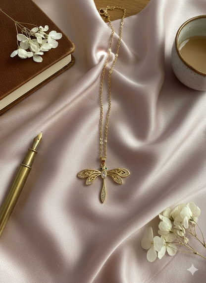 Mesh Dragonfly Necklace