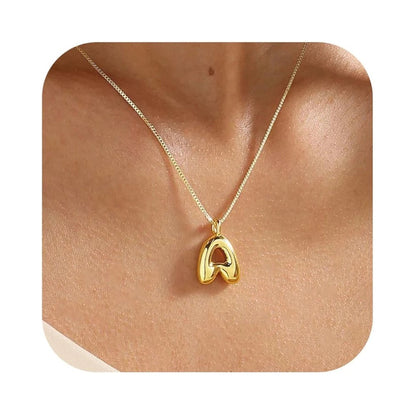 Small Solid Balloon Alphabet Necklaces