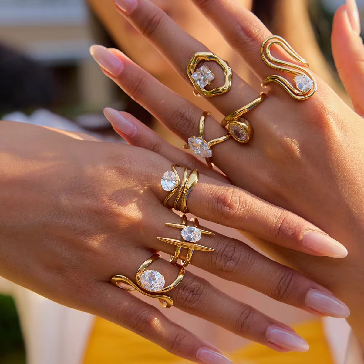 Molten Solitaire Series Rings