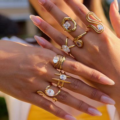 Molten Solitaire Series Rings
