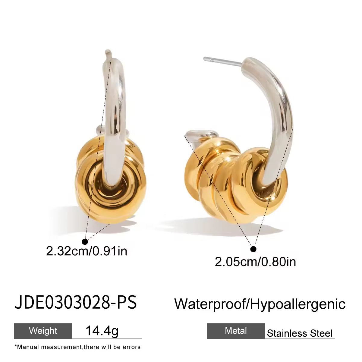 Ringed Mini SS Hoop Studs