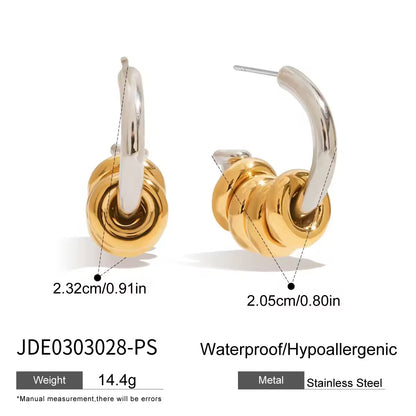 Ringed Mini SS Hoop Studs