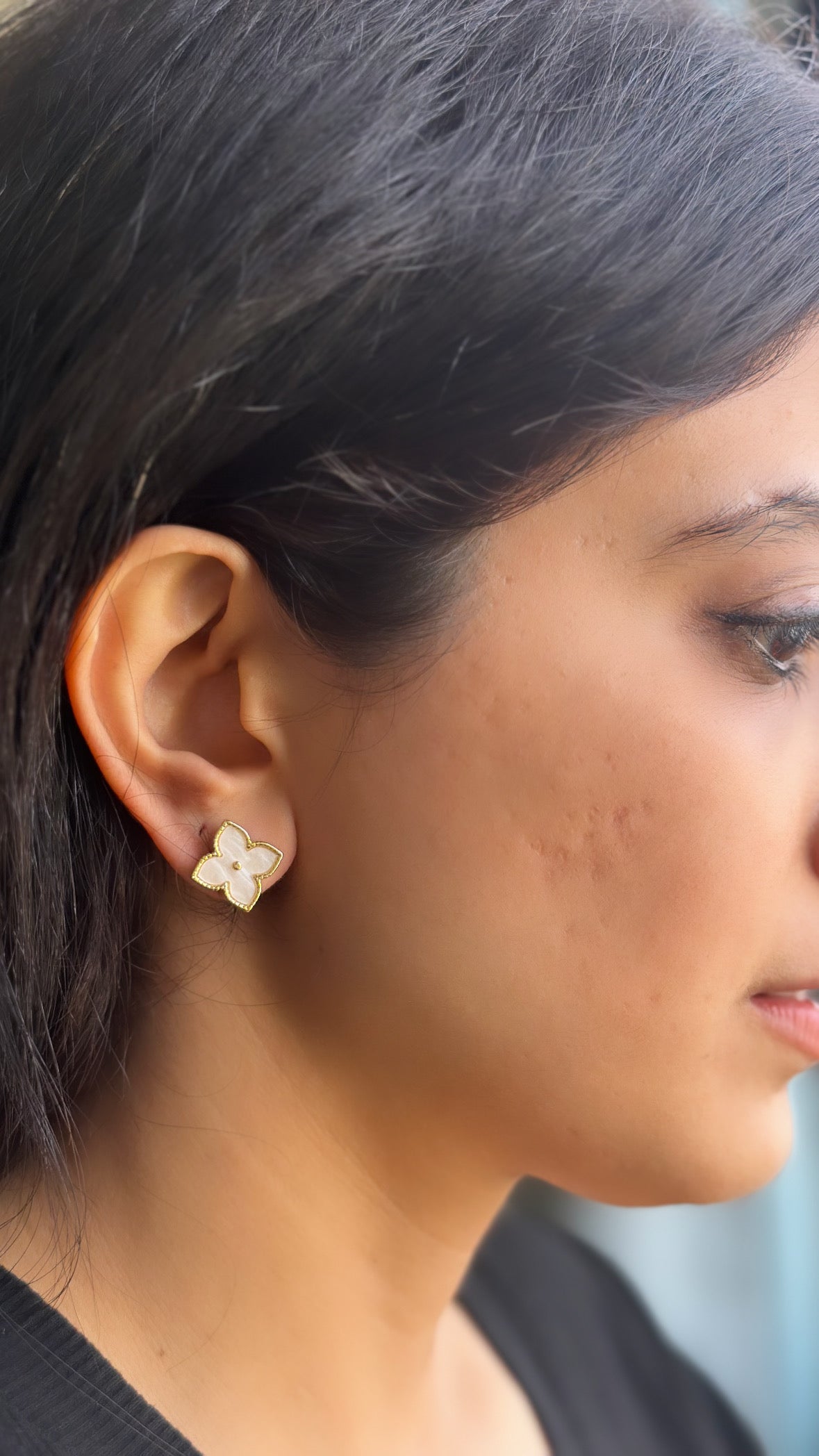 Flower & Clover Stud Earrings