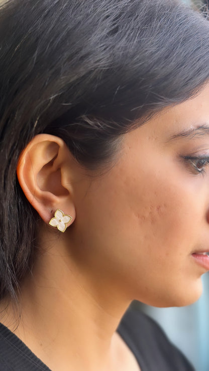 Flower & Clover Stud Earrings