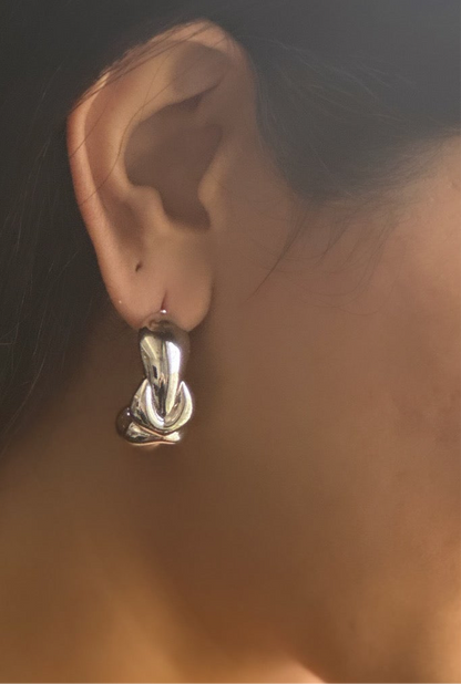 Solid Knot Hoop Earrings