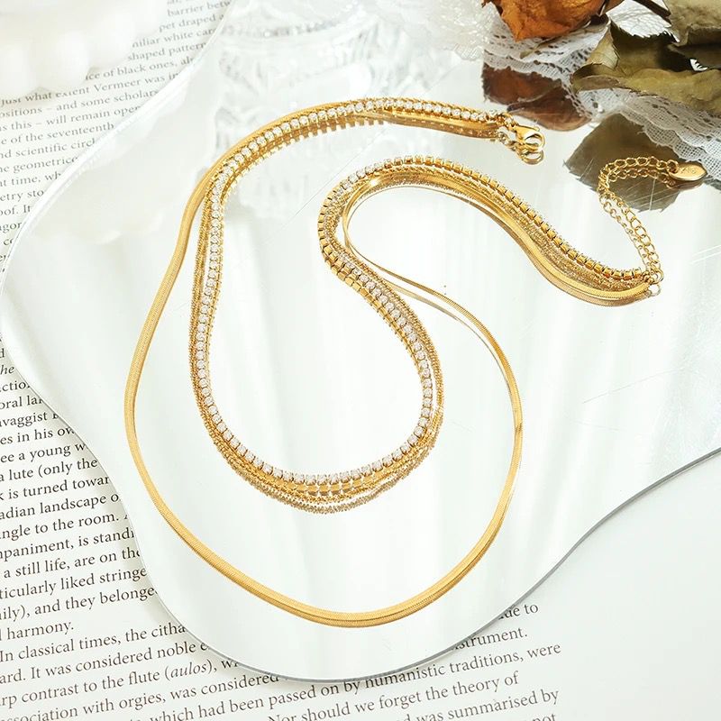 Triple Layer SS Necklace