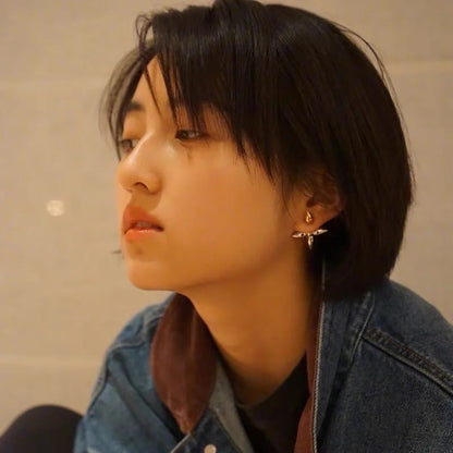 Sandwich Style SS Arrow Earrings