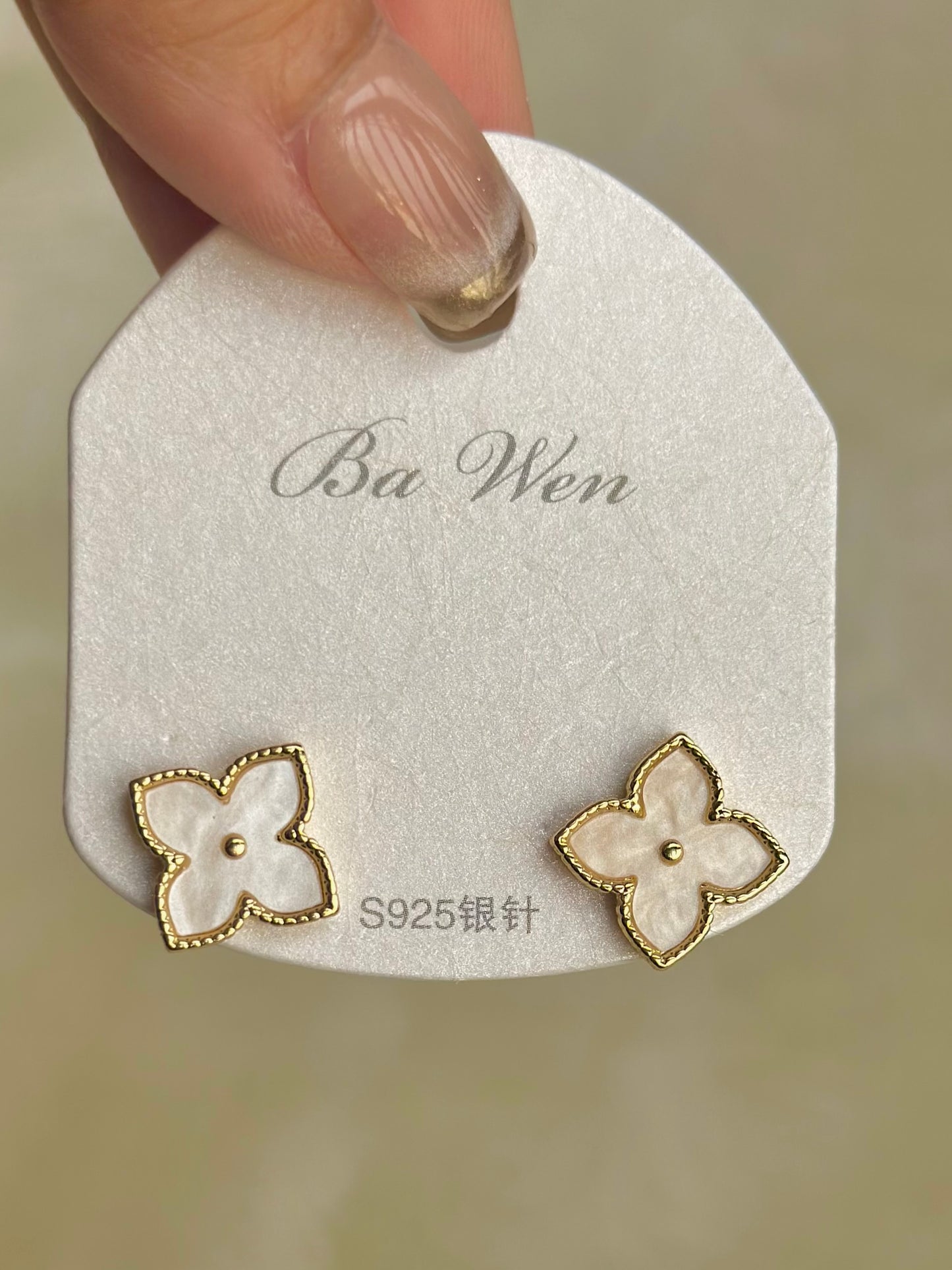 Flower & Clover Stud Earrings