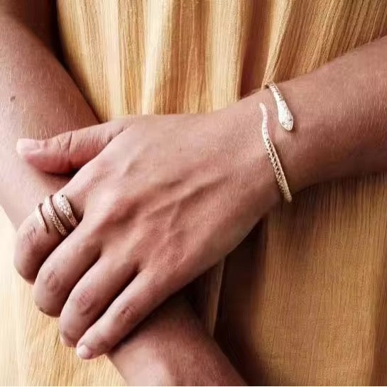 Adjustable Petite Serpentine Kada Bracelet