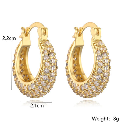 Studded Round Bali Earrings