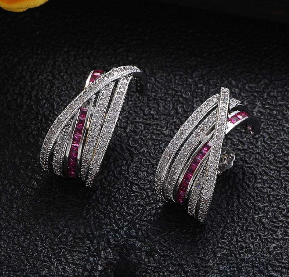 Luxe Eternity Wrap Earrings and Cuffe Set