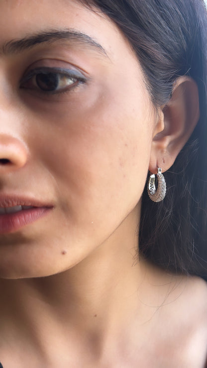 Studded Round Bali Earrings