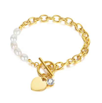 Pearl Heart Bracelet