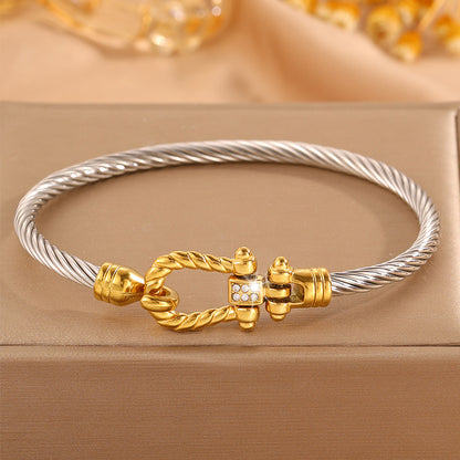 Horse Shoe Buckle Two Toned Kada