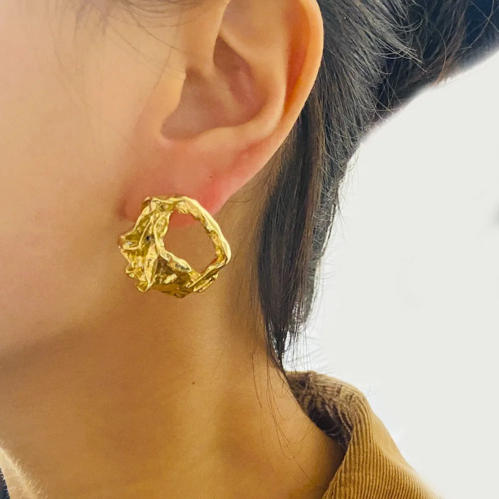 Uneven Circular Earrings