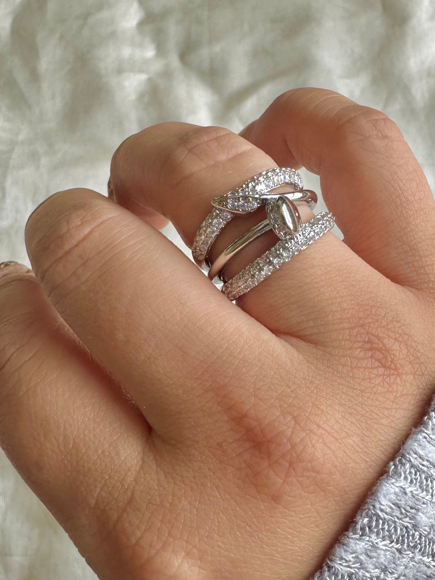 Silver Statement Nail Ring