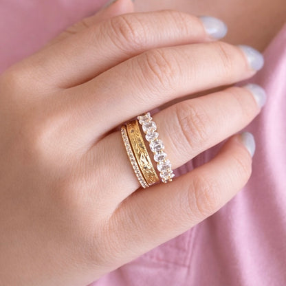 Modern Muse Trio Set of 3 Rings