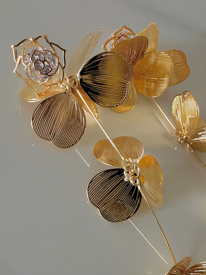 Delicate Bloom Long Earrings