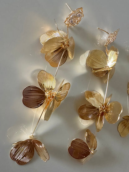 Delicate Bloom Long Earrings