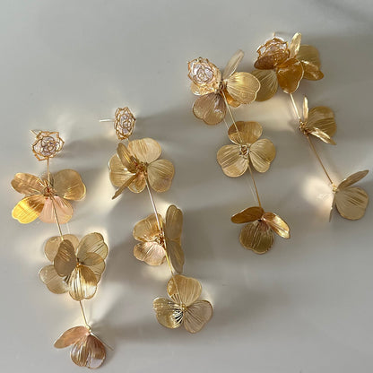 Delicate Bloom Long Earrings