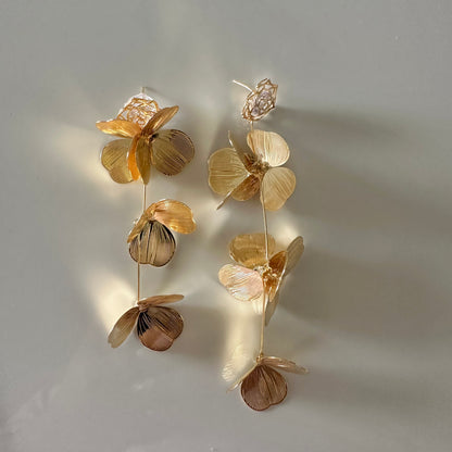 Delicate Bloom Long Earrings