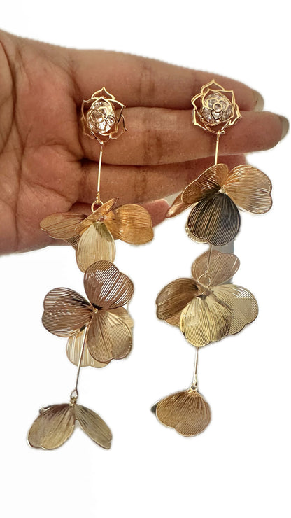 Delicate Bloom Long Earrings